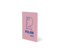 MILAN Cahier A5 agrafé, 24 feuilles blanches de 95 g/m², collection 460 since 1918, rose