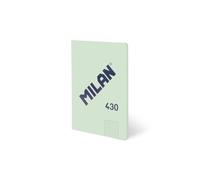 MILAN Cahier A5 collé, papier quadrillé, 48 feuilles de 95 g/m², collection 430 since 1918, vert