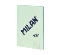 MILAN® Cahier collé A4, papier ligné, 48 feuilles A4, papier 95 g/m², série 1918, vert