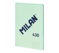 MILAN® Cahier collé, papier quadrillé, 48 feuilles A4, série 1918, vert