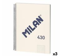 Milan Carnet 430 Beige A4 - 3 Unités