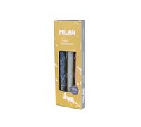 MILAN® Coffret cadeau série Lava avec 3 stylos P1 encre bleue, couleurs assorties