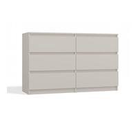 CDF Commode 6 Tiroirs Commode Chambre Cachemire Meuble Armoire de Rangement Spacieux pour Salon Bureau Spacieuse et Design Moderne Facile à Installer 30x75x120 cm Meuble à Vêtements