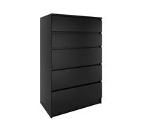 MILAN - Commode contemporaine chambre/salon/bureau 40x70x112 - 5 tiroirs coulissants - Meuble de rangementent - Chiffonier