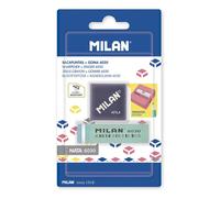 Milan Emballage Blister 1 Taille-crayon Afila + 1 Gomme
