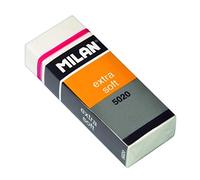 Milan Box 20 Extra Soft Eraser Non Dust For Fine Arts (with Carton Sleeve And Wrapped) Argenté