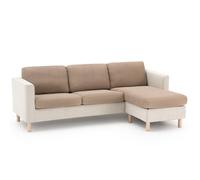 Milan Housse pour coussins séparés pour canapé et fauteuil, adaptabilité maximale et toucher doux, lavable en machine, taille M, coussin 65 à 95 cm, lin C18