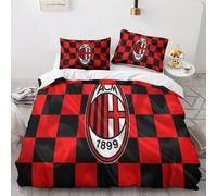 Milan Parure De Lit De En Microfibre Avec Housse De Couette Et Taie D'oreiller,Impression Num¿¿Rique D Housses De Couette, Lavable En Machine, H