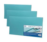 MILAN Plaque de Gravure Carving Block for Artists, bleue, grande 28 x 15 x 0,6 cm (Lot de 3)