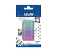 MILAN – Taille-crayons avec gomme Compact Sunset – lilas/rose