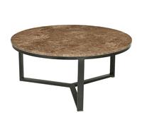 Milano-table basse ronde 80 cm en marbre emperador