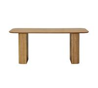 Milazzo - table à manger - bois plaqué chêne et cannage - 180 cm - Bois