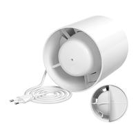 Milduall Ventilateur de gaine 150mm, Ventilateur d'extraction de gaine en ligne Ventilateur d'extraction de fumée Ventilateur de gaine 320m³/h, 35dB Silencieux pour salle de bain cuisine serre tente