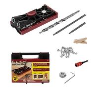 Milescraft 1325 Pocket Jig 200 - Kit complet de gabarit de perçage double pour trous en biais Facile à utiliser, guide de perçage de poche, gabarit de vis avec tous les accessoires.