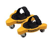 Milescraft 1603 Genouillères durables et robustes avec 3 roulettes et coussins en gel confortables pour adulte unisexe, capacité de rotation à 360 degrés sans soulever du sol - Jaune - Idéal pour