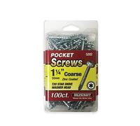 Milescraft 52020003 3,2 cm Pocket Vis - grossier - Comprend 100, T20, Etoile, Rondelle Vis à tête