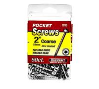 Milescraft 52050003 5,1 cm Pocket Vis - grossier - avec 50, T20, Etoile, Rondelle Vis à tête