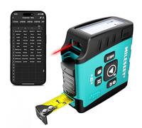 MiLESEEY DT20 Mètre ruban laser 3 en 1, distance laser 40 m, mètre ruban numérique 5 m, mètre ruban standard, mesure du volume de zone en mode Pythagore, étanche et rechargeable