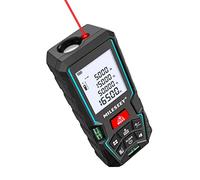 MiLESEEY Télémètre Laser 50M, Mètre Laser avec 2 Niveaux à Bulle, Précision de ±2mm, Écran LCD Rétroéclairé et Mode Pythagore, Mesure la Distance, la Surface et Le Volume (D5T-50M)