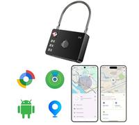MiLi MiLock Cadenas TSA avec Traceur Bluetooth | Compatible avec Apple Localiser et Google Localiser, Code à 3 Chiffres, Pile CR2032, pour Valise et Bagage