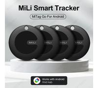 MiLi Mitag Go - traceur GPS Android, 1 à 4 pièces, Compatible avec Google Find Hub (Android uniquement), recherche de portefeuille de clé, étiquette Anti-perte Black-3set
