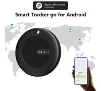 MiLi MiTag - traceur GPS intelligent, localisateur Bluetooth pour Android, fonctionne avec Google Find My Device, dispositif anti-perte, recherche de clés, de chiens et de chats black-2pcs