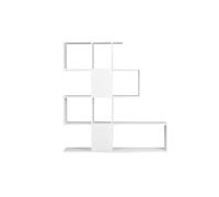 Bibliothèque ouverte séparateur design blanc laqué brillant L139 cm COMO