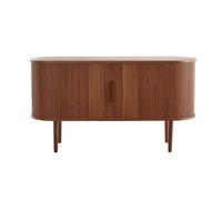 Buffet vintage en bois foncé noyer 2 portes coulissantes L138 cm EPIC