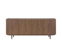 Buffet vintage finition bois foncé noyer 4 portes L180 cm SANAA