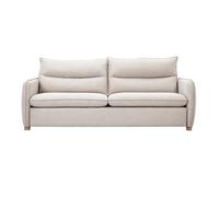 Miliboo - Canapé 3 places en tissu effet velours texturé beige RENZO