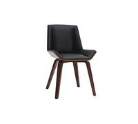 Chaise design noir et bois foncé noyer MELKIOR