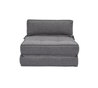 Miliboo - Chauffeuse 1 place convertible en tissu gris KATY