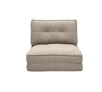 Chauffeuse 1 place convertible en tissu taupe SALLY