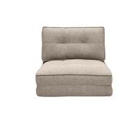Miliboo Chauffeuse 1 Place Convertible en Tissu Taupe Sally