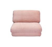 Chauffeuse 1 place convertible en tissu velours côtelé rose spencer