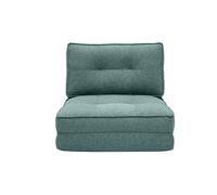 Chauffeuse 1 place convertible en tissu vert de gris SALLY