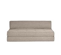 Chauffeuse 2 places convertible en tissu taupe KATY