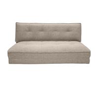 Chauffeuse 2 places convertible en tissu taupe SALLY