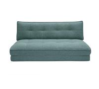 Chauffeuse 2 places convertible en tissu vert de gris SALLY