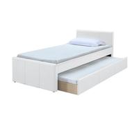 Miliboo - Lit gigogne blanc mat 90x190 cm MACCO