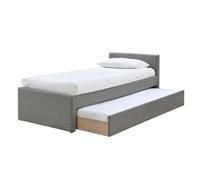 Lit gigogne en tissu gris 90x190 cm MACCO