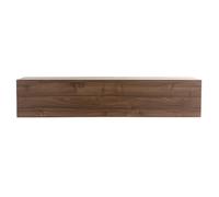 Miliboo - Meuble étagère TV horizontal finition bois foncé noyer L137.5 cm ETERNEL