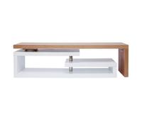 Miliboo - Meuble TV design modulable blanc et bois clair chêne L255 cm MAX