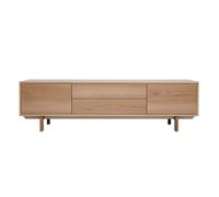Meuble TV scandinave bois clair chêne 2 portes 2 tiroirs L180cm SID