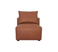 Module droit pour canapé en cuir marron FERGUS
