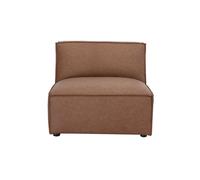 Miliboo - Module droit pour canapé en cuir marron SPLIT