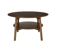 Table basse ronde en bois foncé D80 cm MALVA