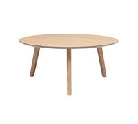 Table basse ronde scandinave bois clair chêne D90 cm ORKAD