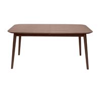 Table extensible rallonges intégrées rectangulaire en bois foncé noyer L160-210 cm ANK