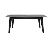 Miliboo - Table extensible rallonges intégrées rectangulaire en bois noir frêne L180-230 cm FIFTIES